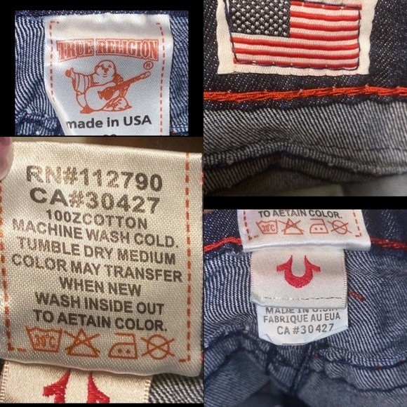 Y2K True religion Jeans Urban Cow Bill Big T Distress Skinny green Blue Size 28 - Picture 8 of 16